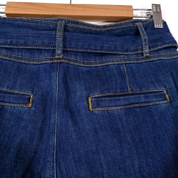 ANTHROPOLOGIE Pilcro Ultra High-rise Cropped Wide leg Cropped Jean 28 Dark Denim - Picture 9 of 16